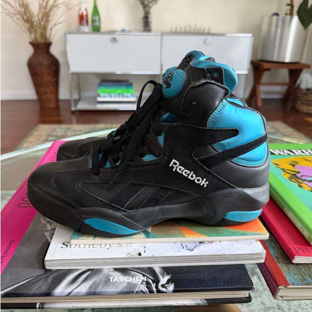 Reebok Pump Shaq Attaq 2013 US 9 Black/Azure Blue V55083